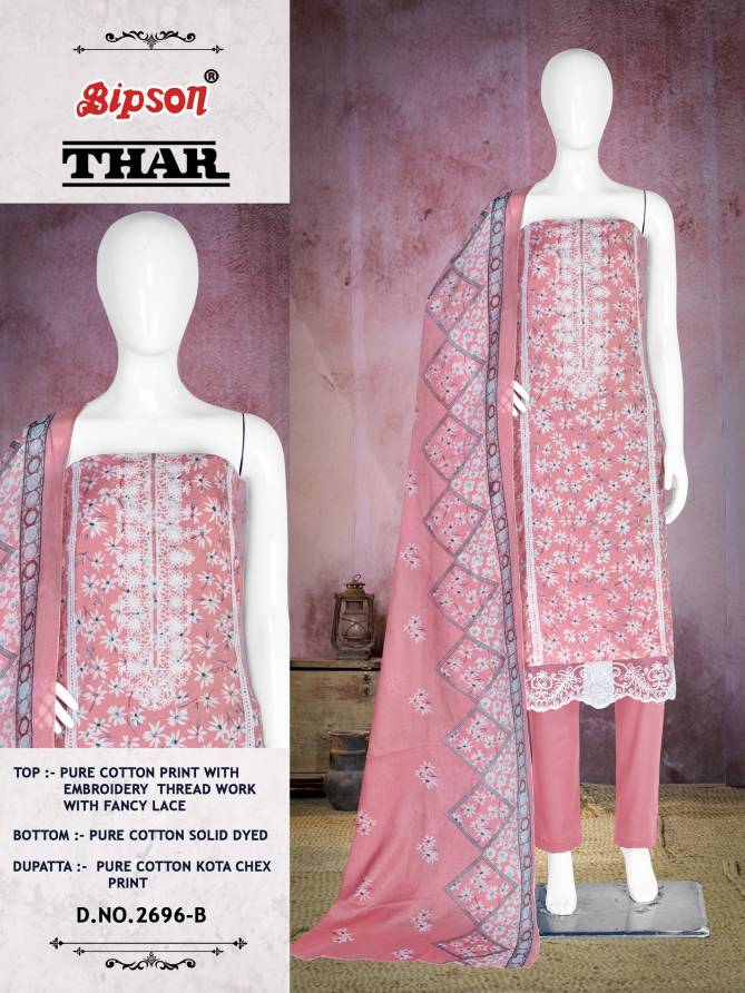 Thar 2696 By Bipson Printed Embroidery Cotton Dress Material Wholesale Price In Surat